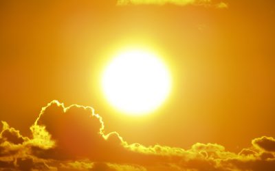 Solen och moln